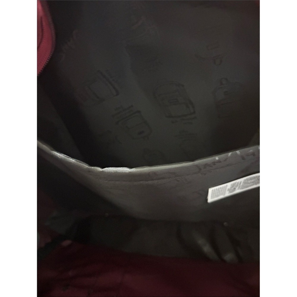 Jansport Maroon Cross Town Backpack Plus Laptop Sleeve 15" School Travel NEW - Picture 11 of 16